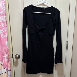 Nasty gal Black Long-Sleeve Dress
